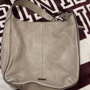 Coach Beige Leather Shoulder Bag